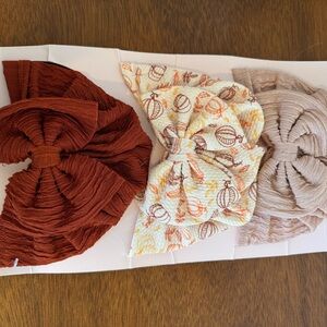 Set of Three Textured Hair Bows